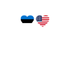 Estonia USA Heartbeat Flag Estonian