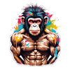 Culturisti / Sport / Fitness / Scimmia / Muscoli