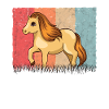 Shetland Pony Retro