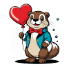 Coeur de loutre - Saint-Valentin