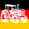 Tysk flag, traktor, landbrug, protester