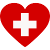 Switzerland Heart Flag
