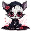 Cute Emo Gothic Kitten