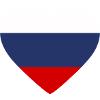 Russia Heart Flag