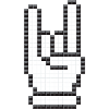 Zeichen der Hörner (Pixelated)