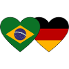 Brazil Germany Flag Heart