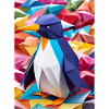 Regenbogenwatschel - Origami-Pinguin