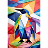Rainbow Origami Penguin