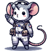 Cute Mouse Astronaut