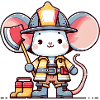 Cute Mouse Firefighter