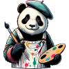 Cute Panda Artist