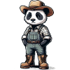 Cute Panda Farmer
