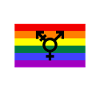 Pride Flagge mit Geschlechterzeichen