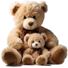 Plüschbär-Mama mit Plüschbär-Kind