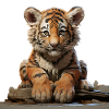 Young tiger on the prowl