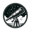 Télescope devant le ciel nocturne