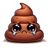sad pile of poop