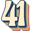 Vintage Retro Number 41 Forty One T-Shirt