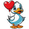 Duck Heart - Valentine's Day