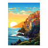 Cinque Terre Italie Décoration Patmos Affiche De Voyage
