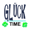 Glück-Time Neon mit Kleeblättern
