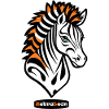 Adaptives ZebraLeon - Illustration mit Text