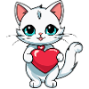 Coeur de chat - Saint-Valentin