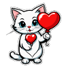 Coeur de chat - Saint-Valentin