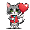 Cat Heart - Valentine's Day