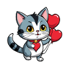 Coeur de chat - Saint-Valentin
