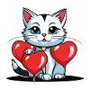 Coeur de chat - Saint-Valentin