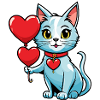 Coeur de chat - Saint-Valentin