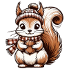 Winter Cute Squirrel