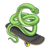 Snake Skater Skateboard Sport