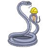 Crème glacée gaufrée serpent