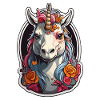 Einhorn mit Blumen