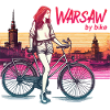 Varsovie Vélo Fille Illustration