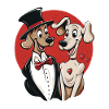 Valentine Dog Couple