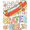 Skateboarding Girl Female Skateboarder Ska