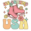 Patriotic Ice Skater Figure Skating