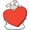 Sheep with heart