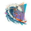 Skeleton Surfer des années 80