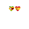 Zimbabwe, Espagne, Heartbeat, Drapeau, Zimbabwéen