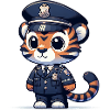 Cute Tiger Police Officer