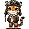 Cute Tiger Pilot