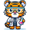 Cute Tiger Scientist