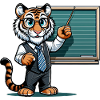 Cute Tiger Teacher