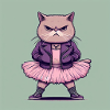 Badass Ballerina Cat