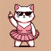 White Cat Ballerina