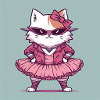 chat ballerine lunette
